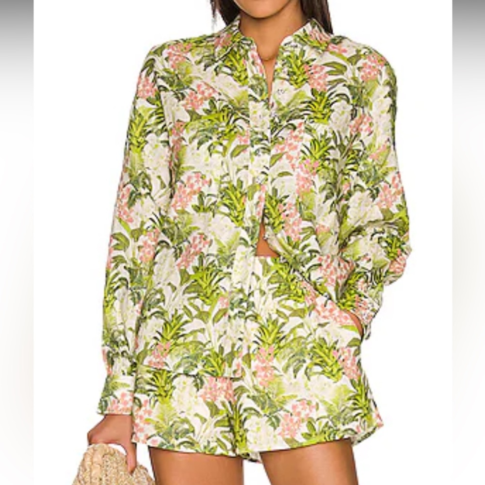 CAMI NYC Tropics Linen Set NWT